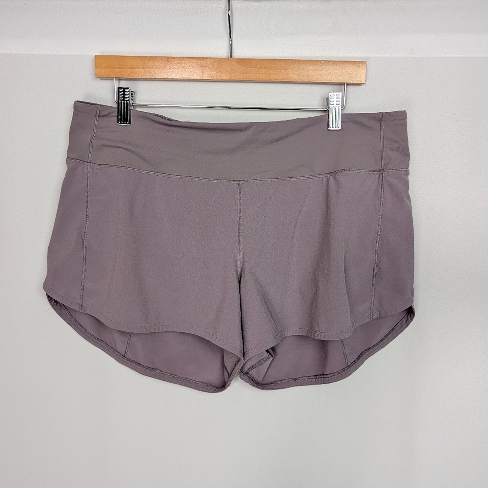 Lululemon Mesh Over Miles Short 3" Powdered Mauve size 12 - Picture 2 of 6